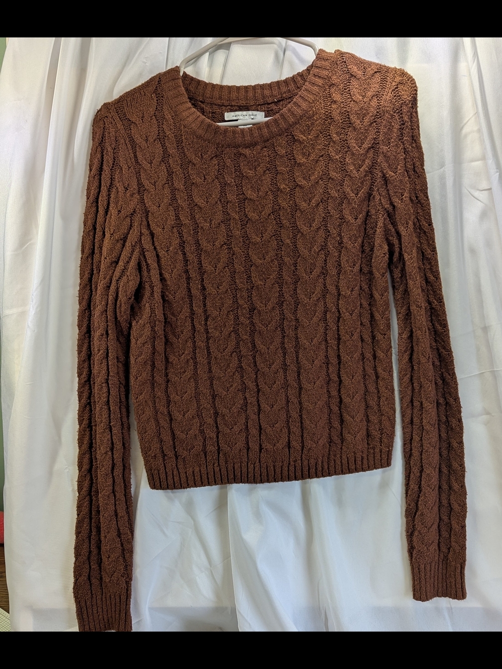 American Eagle Cozy Brown Cable-Knit Sweater & Cardigan Lot Size Small - Picture 2 of 9